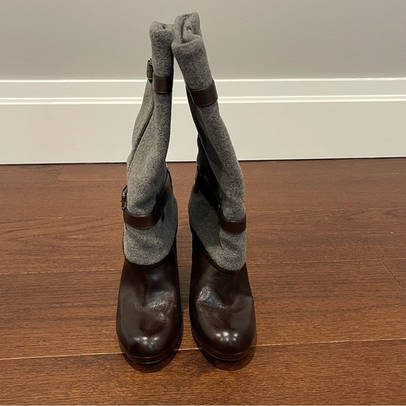 Cole Haan Nike Air Brown and Grey Pull on Boots Size 9 - Picture 2 of 7